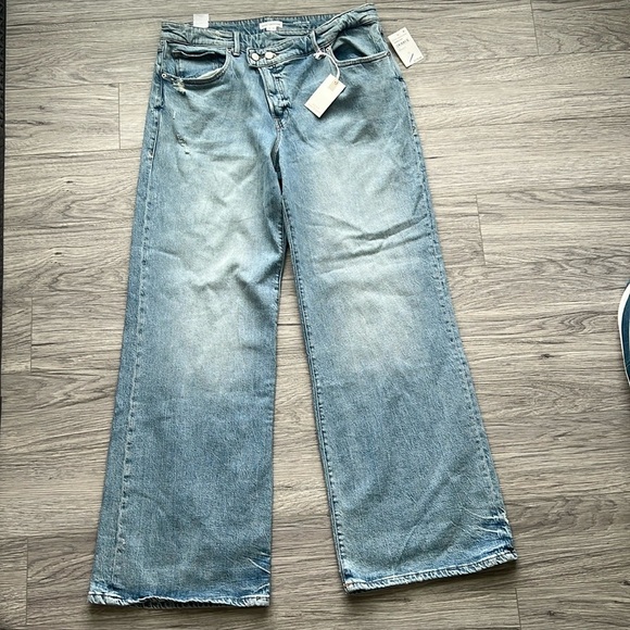 Good American Denim - Good American Classic Blue Wide-Leg Jeans